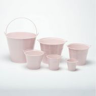 Metal Bucket 15cm Pale Pink