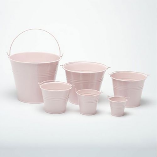 Metal Bucket 12.5cm Pale Pink