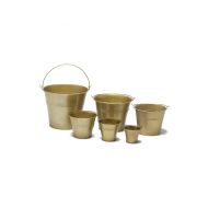 Gold Metal Bucket 12cm Dia x 10cm H