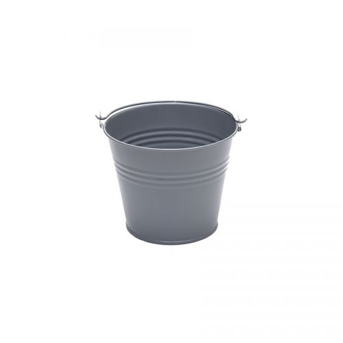 French Grey Clr Galvanised Metal Bucket 12.5cm