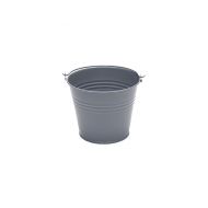 French Grey Colour Galvanised Metal Bucket 8.5cm