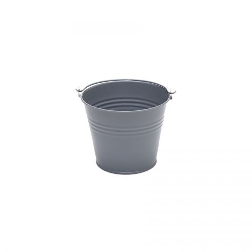 French Grey Colour Galvanised Metal Bucket 8.5cm