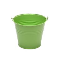 Metal Galvanised Bucket Lime Green Colour 7cm Height