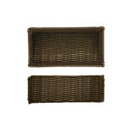 Lisbon Foldable Poly Wicker 1/3 Size Basket