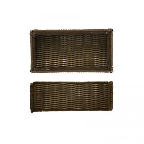 Lisbon Foldable Poly Wicker 1/3 Size Basket