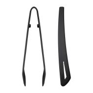 Utensil Black Silicone Tongs