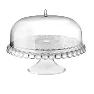 Tiffany Cake Stand With Dome 36 x 28cm Clear