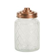 Medium Lattice Glassjar Copper Finish Lid 950ml