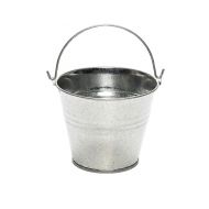 15cm Tall Silver Colour Galvanised Display Bucket