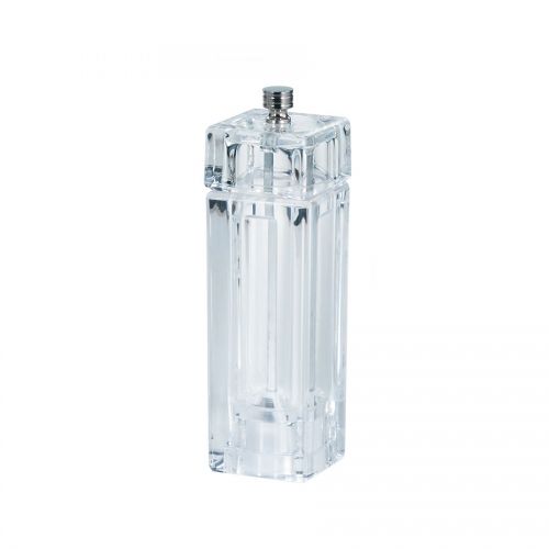 Square Acrylic Salt Mill 14.7cm High