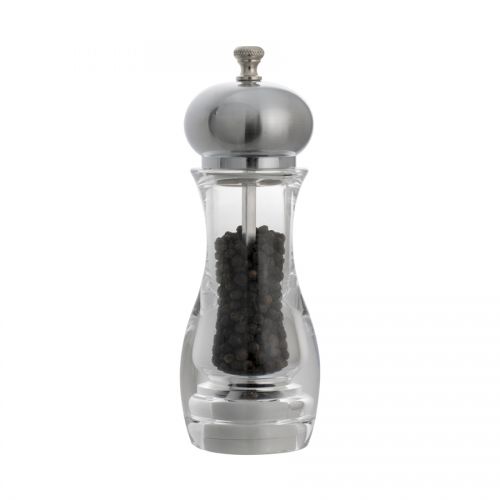 Chrome Acrylic Pepper Mill 15cm High