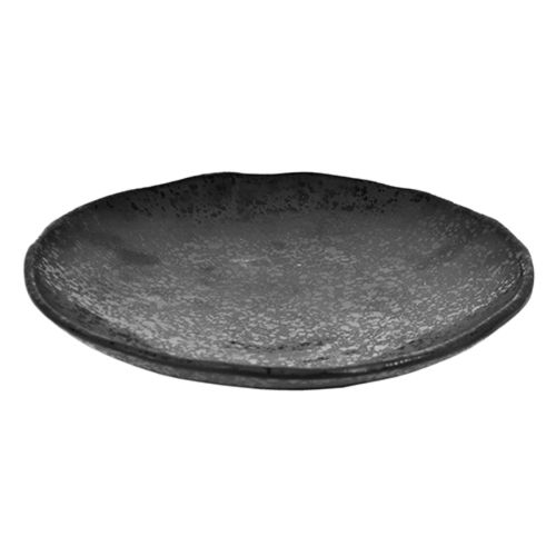 Noir Black Crackle Glaze Plate 300 x 52mm