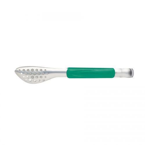 Stainless Steel Buffet Tongs - Green