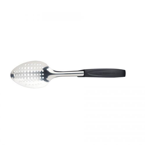 Stainless Steel Slotted Spoon - Black