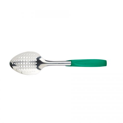 Stainless Steel Slotted Spoon - Green