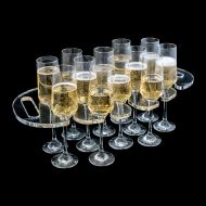 Acrylic Champagne Flute Tray 490 x 240mm
