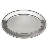 Meat Flat Stainless Steel Oval 29 x 46cm