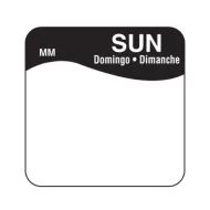 DayMark Label Sunday Removable Square 25mm