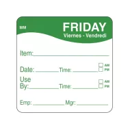 DayMark Label Friday Removable Square 51mm