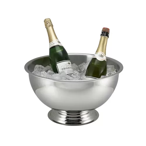 Genware Silver Stainless Steel Champagne Bowl 38cm