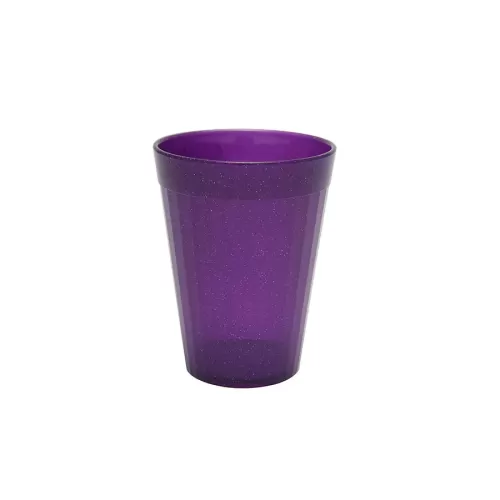 Harfield Polycarbonate Purple Sparkle Fluted Tumbler 5.25oz 15cl