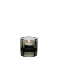 Utopia Black Double Ended Glass Tealight Holder 7cm