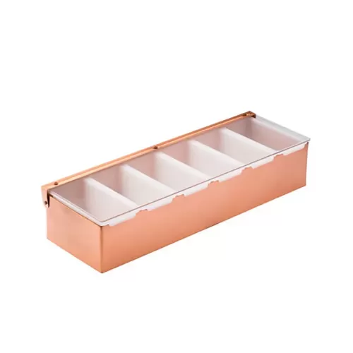 Utopia Copper Condiment Holder- 6 inserts 17.5