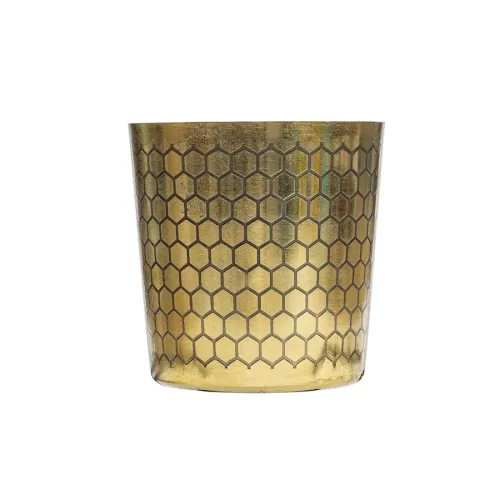 Midas Gold Honeycomb Stainless Steel Round Serving Cup 13.75oz