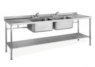 Double Bowl Sink with Double Drainer Parry SINK1860DBDD