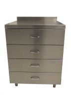 4 Drawer stainless steel unit Parry DRAWER4