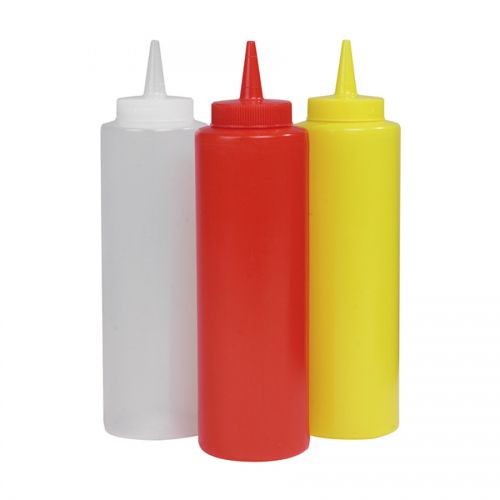 Sauce Bottle Red Plastic 34cl