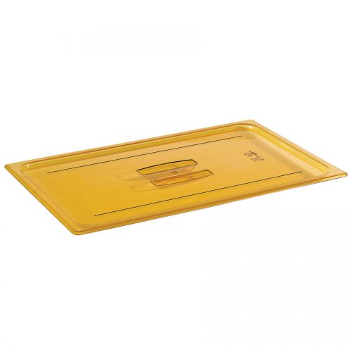 Gastronorm Notched Lid High Heat Poly 1/4 Amber