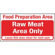 Kitchen Food Safety Raw Meat Area Only