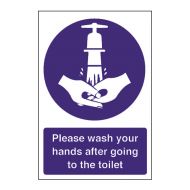Kitchen Food Safety Wash Hands after Toilet