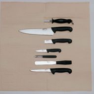 Black Handled 7 Piece Knife set