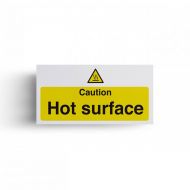 Caution Hot Surface Self adhesive Vinyl 100 x 200mm