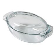 Casserole Clear Glass Oval 4.5ltr