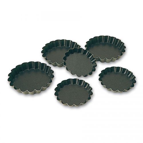 Exopan Fluted Tartlet 10x1.8cm Non-Stick Set 12