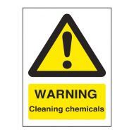 Warning Sign Cleaning Chemicals