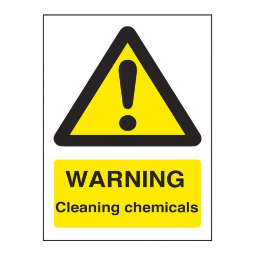 Warning Sign Cleaning Chemicals