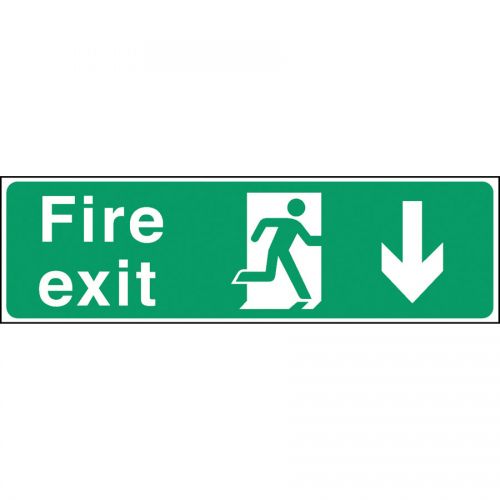 Safety Sign Fire Exit Down Arrow