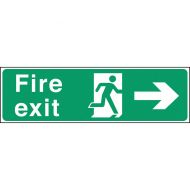 Safety Sign Fire Exit Right Arrow