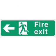 Safety Sign Fire Exit Left Arrow