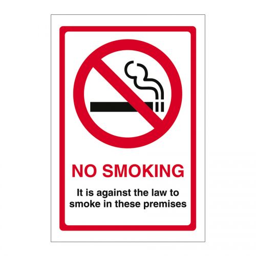 No Smoking It Is Against The Law On Premises