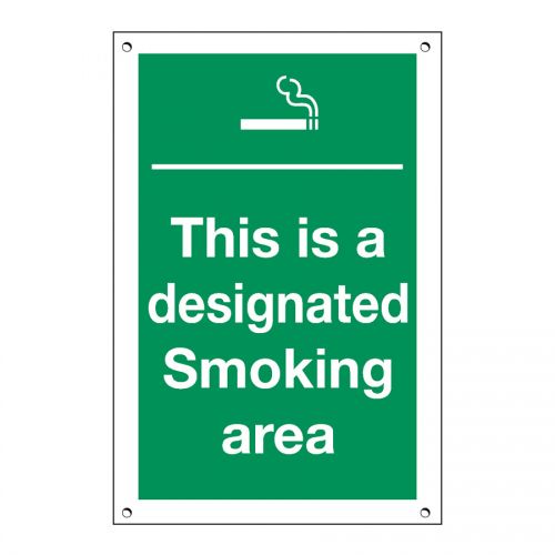 Exterior Sign This Is A Designated Smoking Area