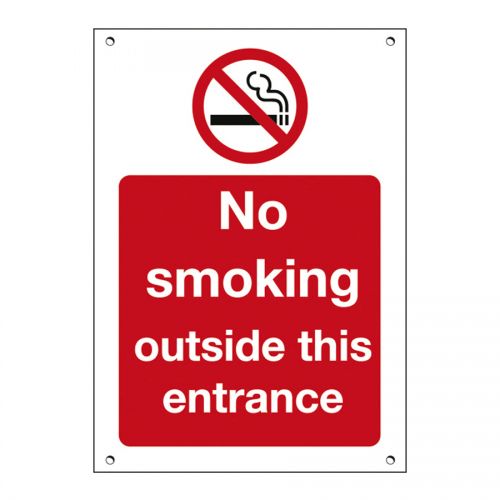 Exterior Sign No Smoking Outside This Entrance