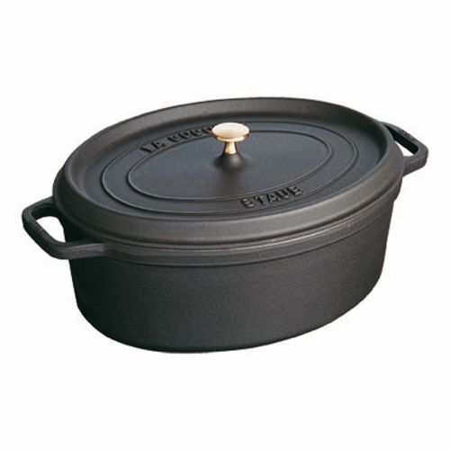 Casserole Black Cast Iron Oval 2.3ltr 23cm