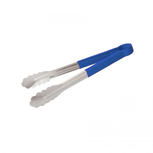 Tongs Non Slip Handle 24cm Blue