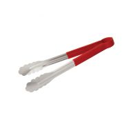 Tongs Non Slip Handle 24cm Red