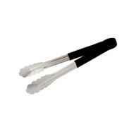 Tongs Non Slip Handle 30cm Black